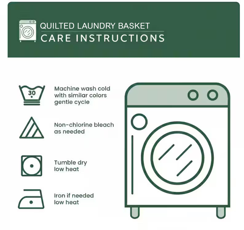 Sheep Heaven Quilted Laundry Basket