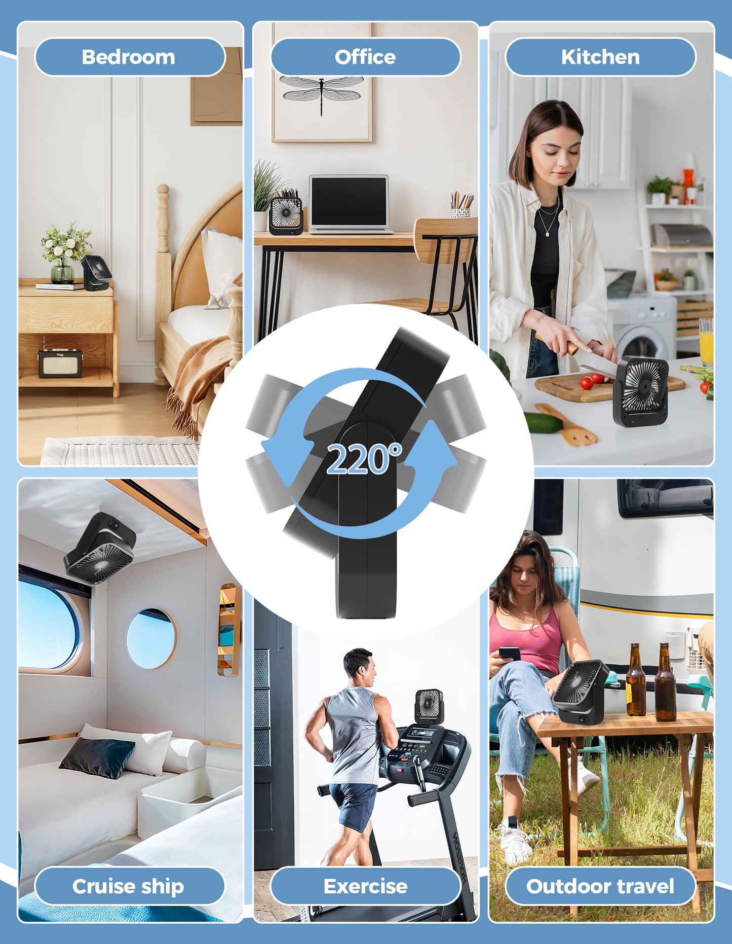 Magnetic Cruise Approved Fan with Night Light