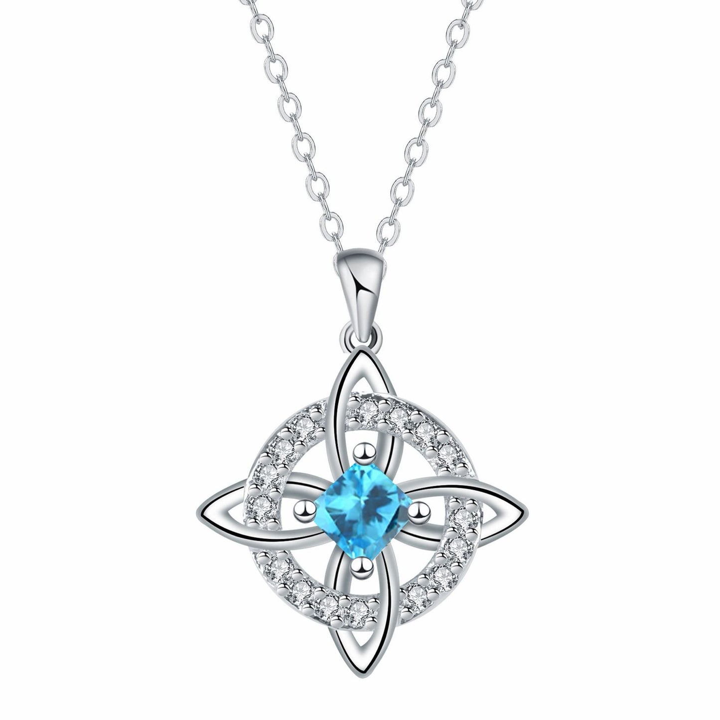 Mystical Birthstone Witches Knot Necklace – Natural Crystal🔮💞