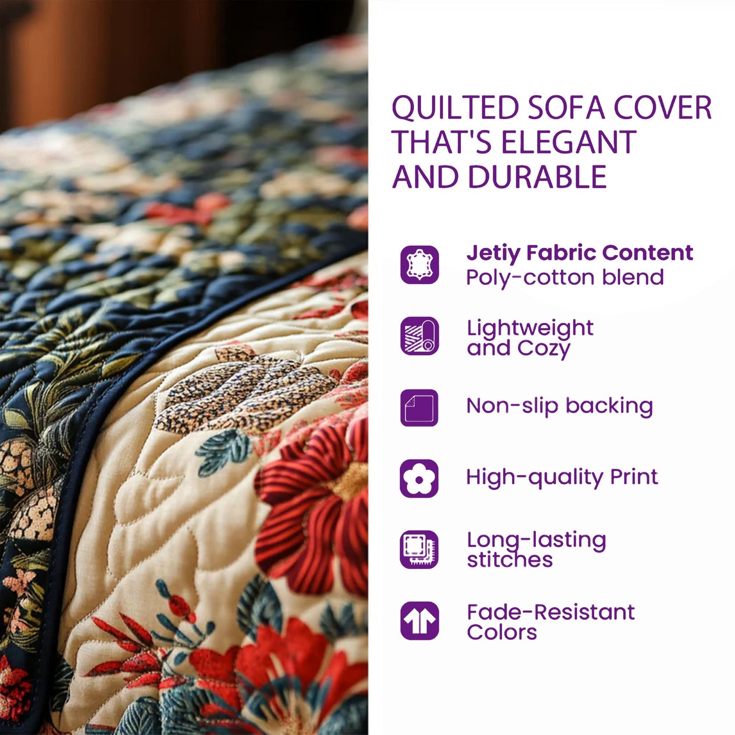 Sunshine Quilted Sofa Cover