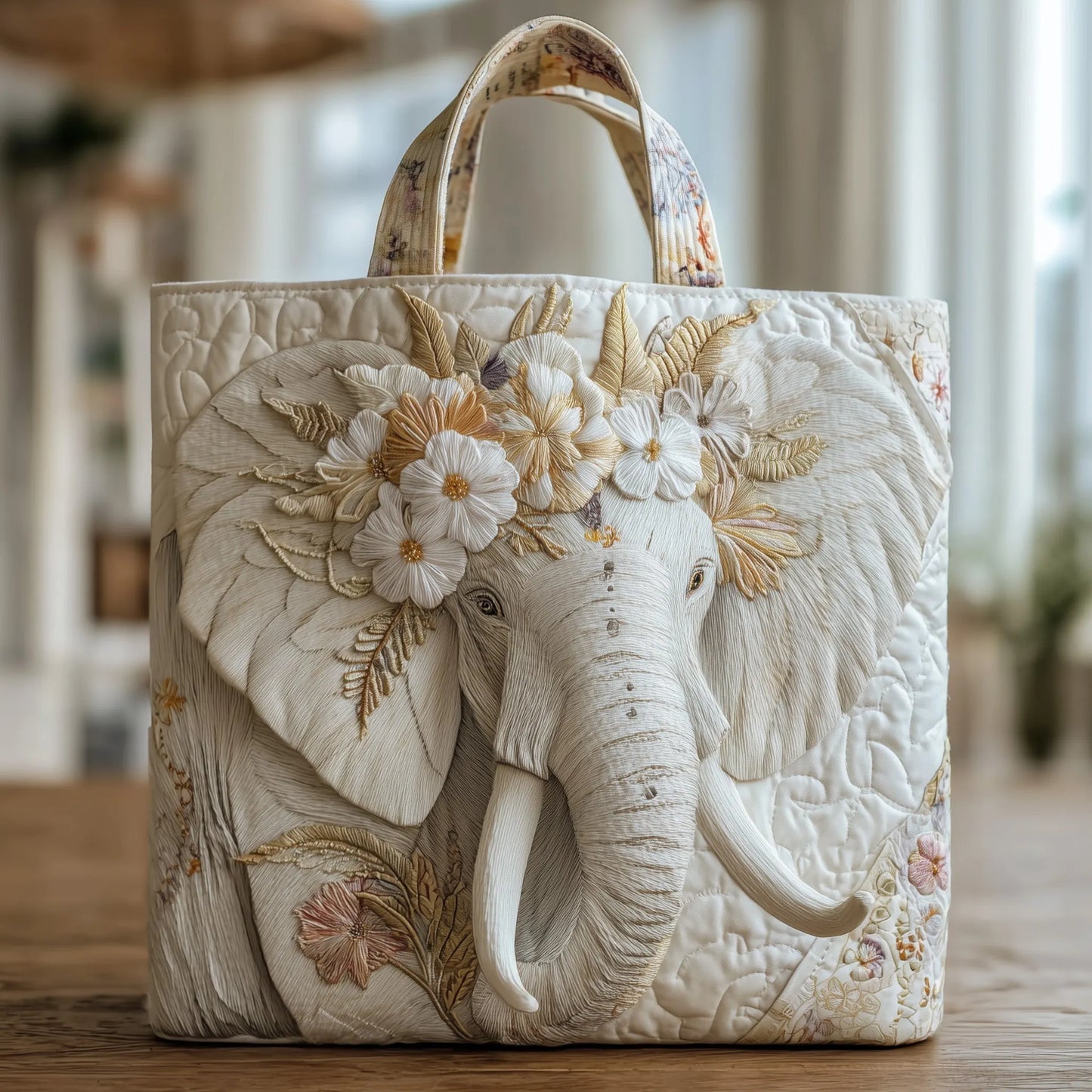 Elephant Handmade Tote Bag
