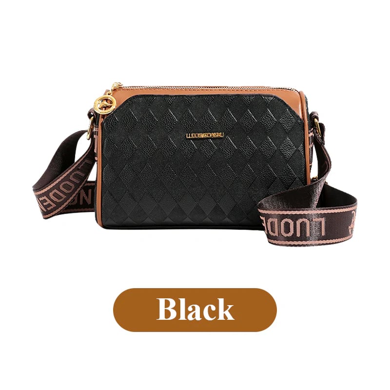 Fashion Diamond Pattern Large Capacity 3-Layer Crossbody Bag💕