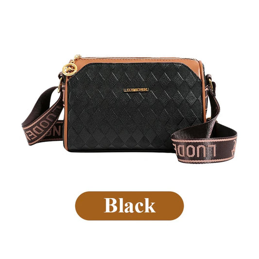 Fashion Diamond Pattern Large Capacity 3-Layer Crossbody Bag💕