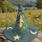 Celestial Frog Handcrafted Quilted Witch Hat