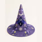 Purple Moon Mystic Celestial Handcrafted Quilted Witch Hat