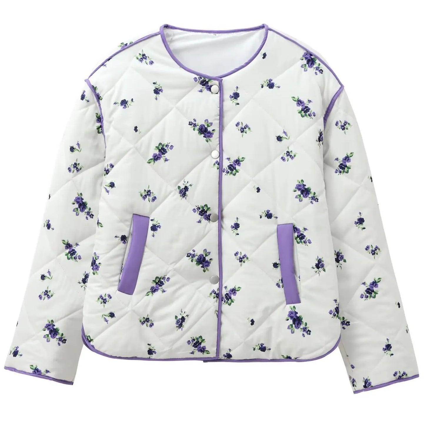 Floral Diamond Quilted Jacket