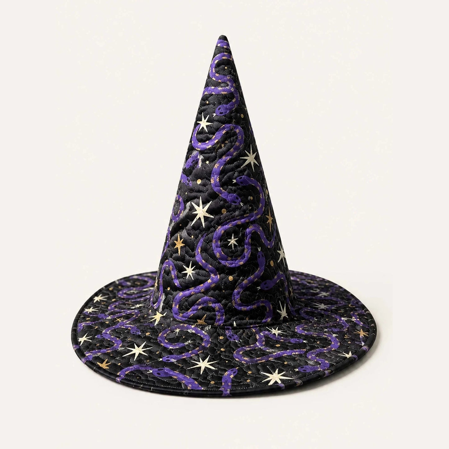 Dark Magic Snake Handcrafted Quilted Witch Hat