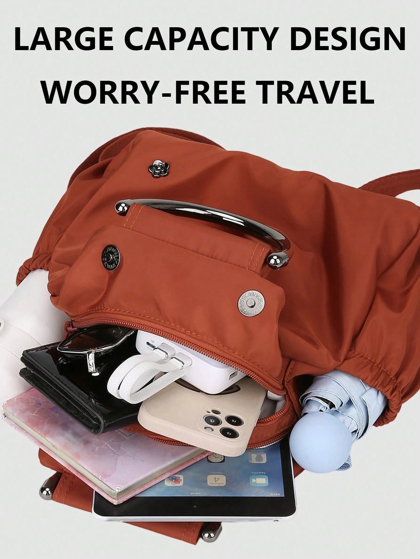 Women's Lightweight Nylon Casual Backpack