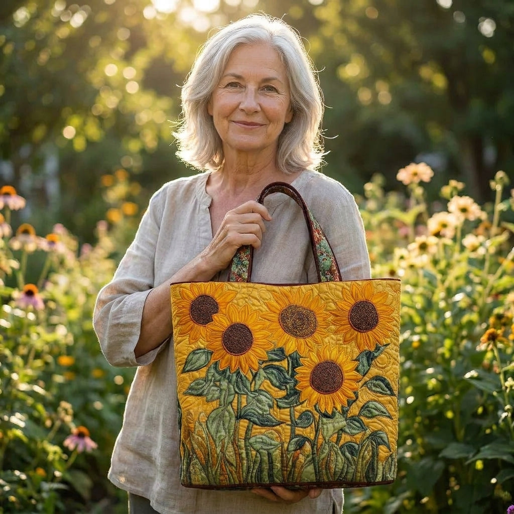 Sunflowers Handmade Tote Bag