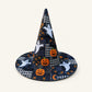 Spooky Ghost Halloween Handcrafted Quilted Witch Hat