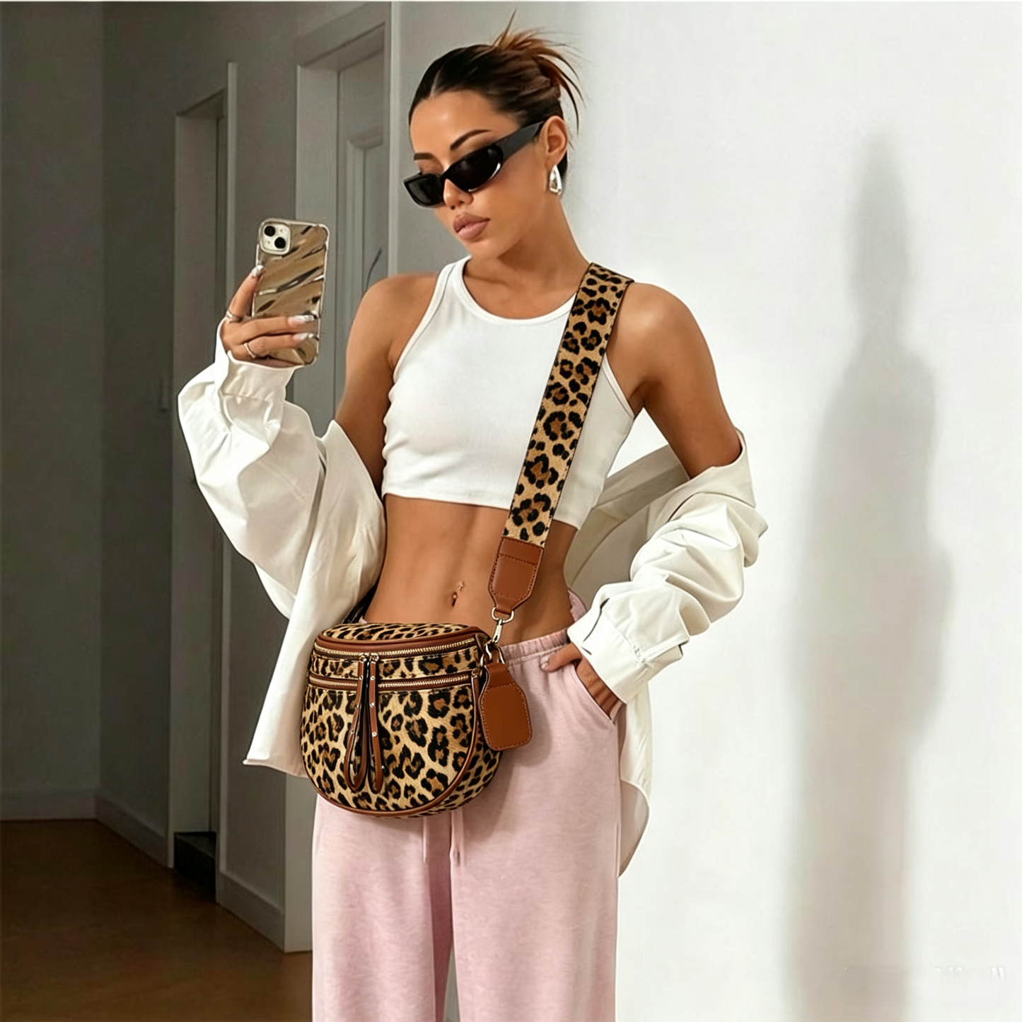 Waterproof Large Capacity Chic Crossbody Fanny Shoulder Bag