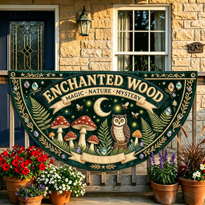 Enchanted Wood Quilted Fan Flag