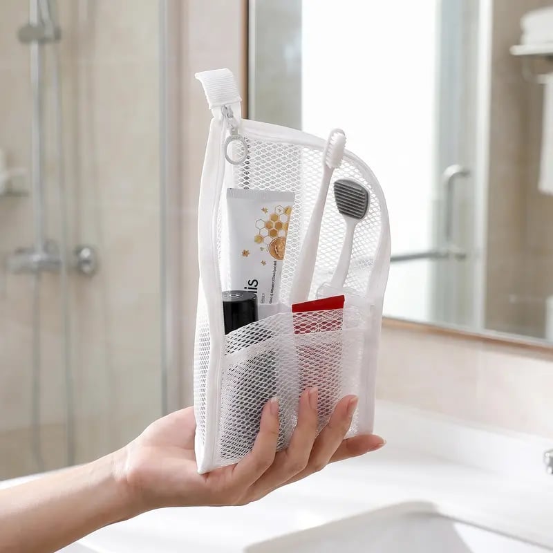 🧺Breathable Mesh Zippered Toiletry Bag