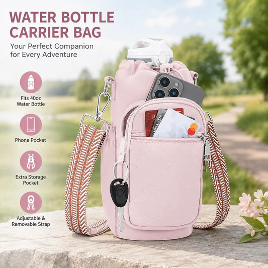 Shoulder Bag with Water Bottle Pocket