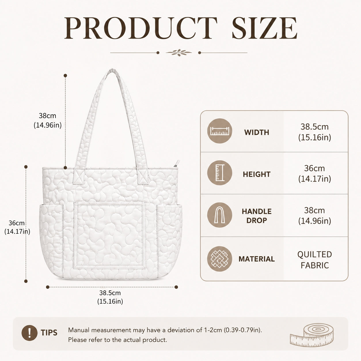 Vibrant Sunflower Multiple Pockets Quilted Tote Bag