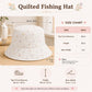 Coastal Botanical Quilted Bucket Hat