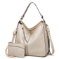 Luxury Leather Print Hobo Anti-theft Handbag