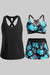 3 Piece Tankini with Shorts - Sporty Swimsuit