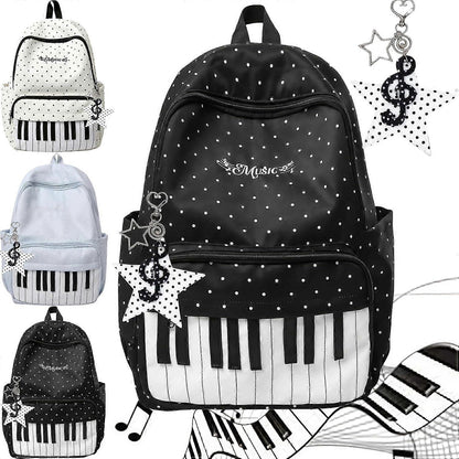 Piano Backpack – Whimsical Polka Dot Music Daypack