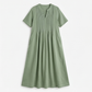 Pin-Tuck Maxi Dress with Pockets