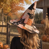 Cute Halloween Patchwork Handcrafted Quilted Witch Hat