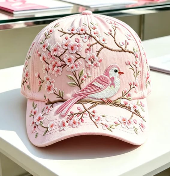 Adjustable Garden Morning Hummingbird Flowers Baseball Cap