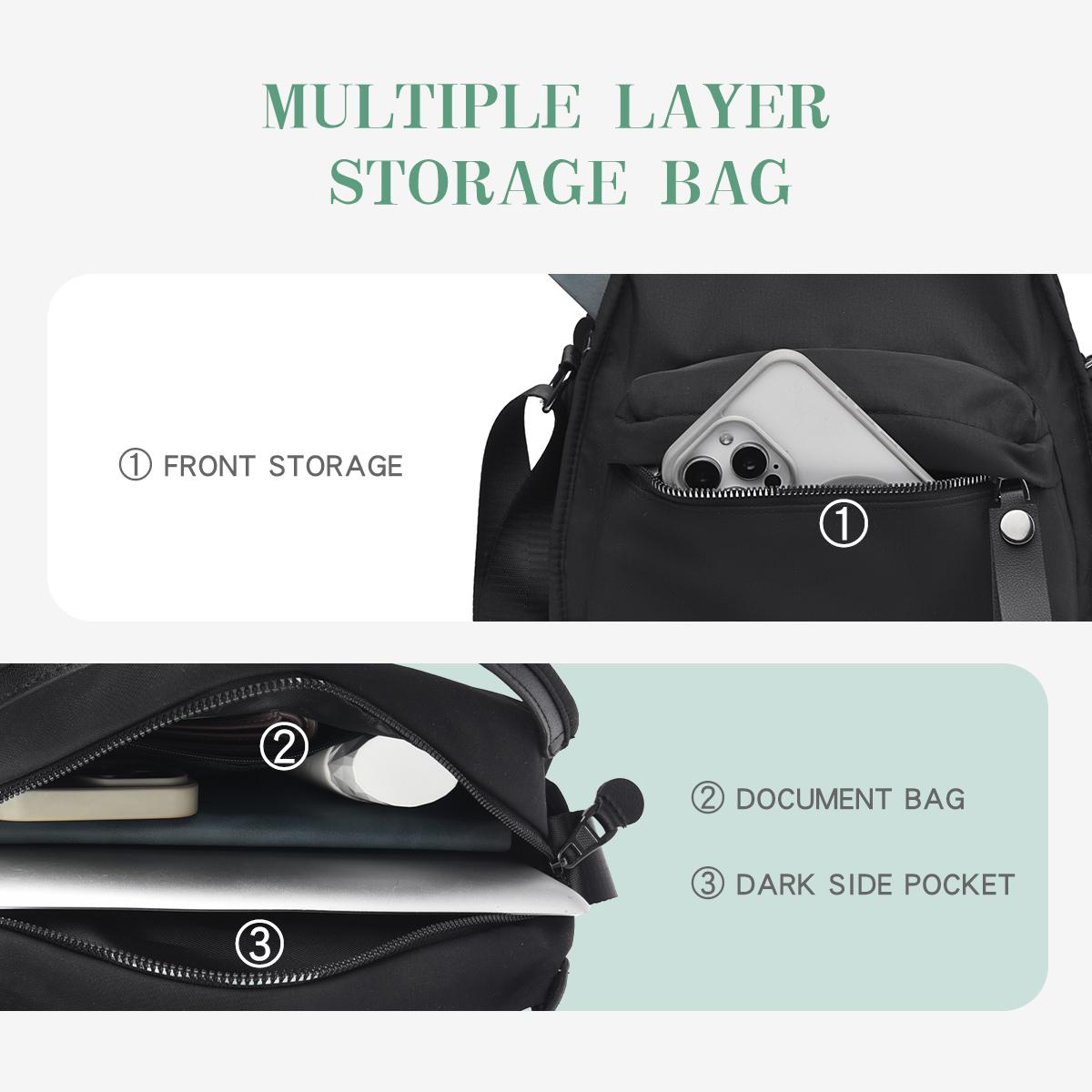 Crossbody Lightweight Quilted Tote Bag