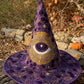 Mystic Moon Eye Celestial Gothic Handcrafted Quilted Witch Hat