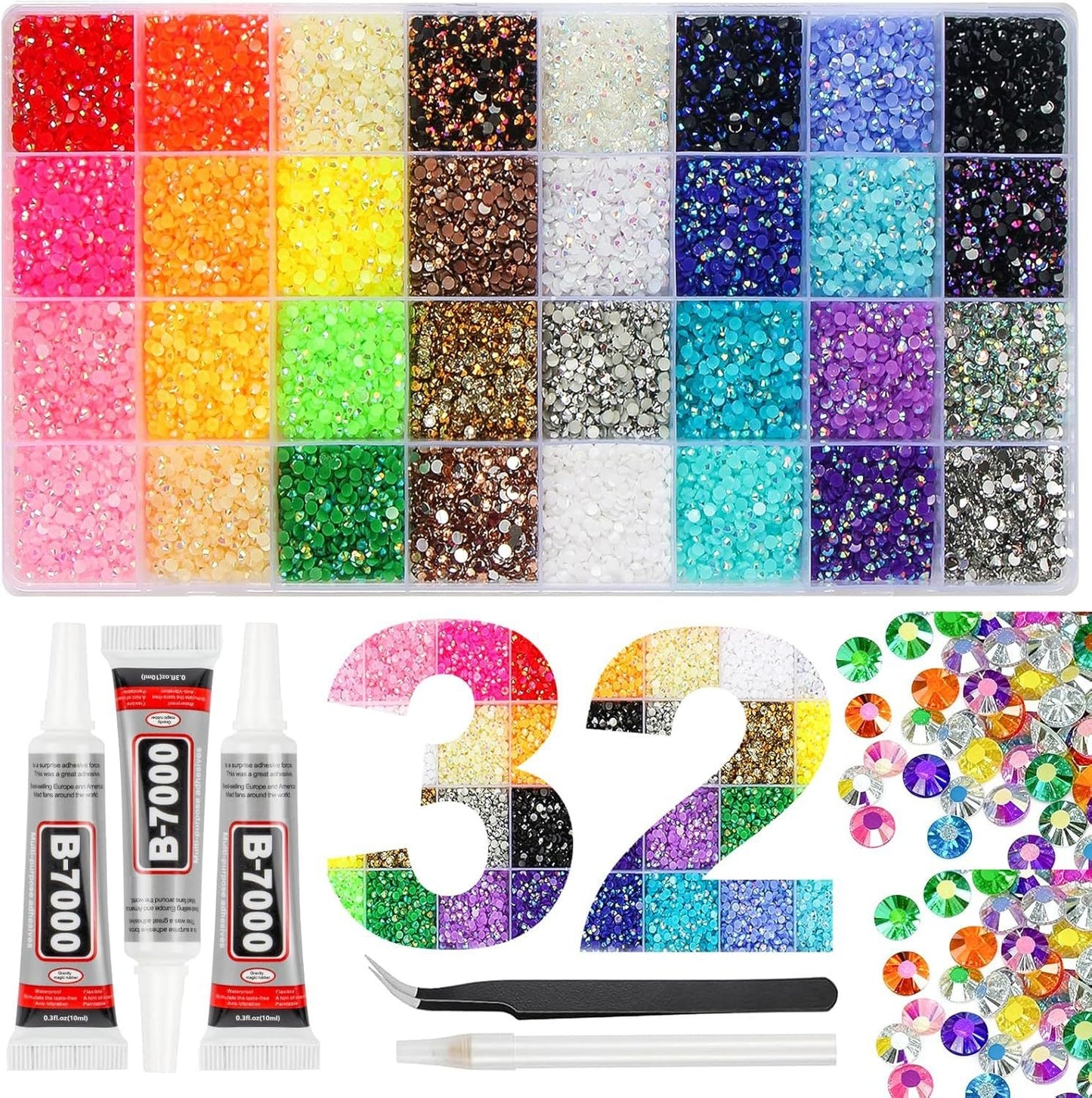 Resin Jelly Rhinestones Kit for DIY Arts & Crafts Gifts