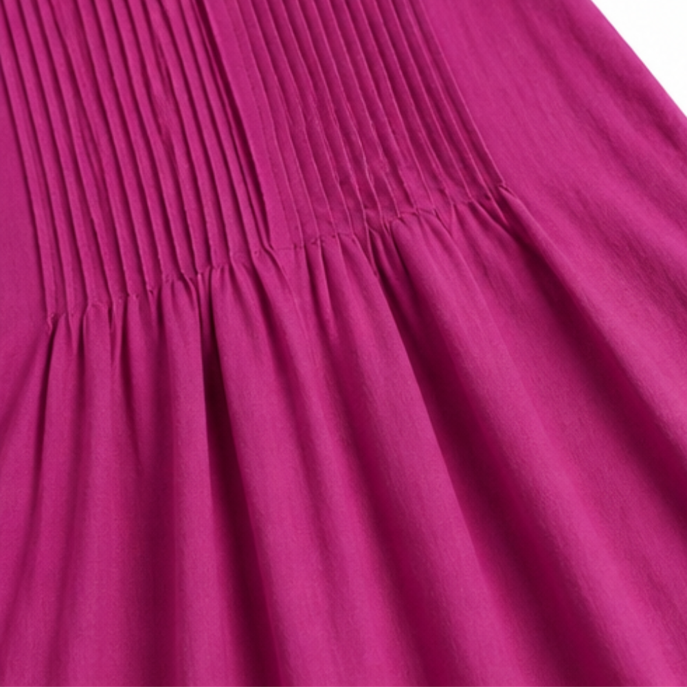 Pin-Tuck Maxi Dress with Pockets