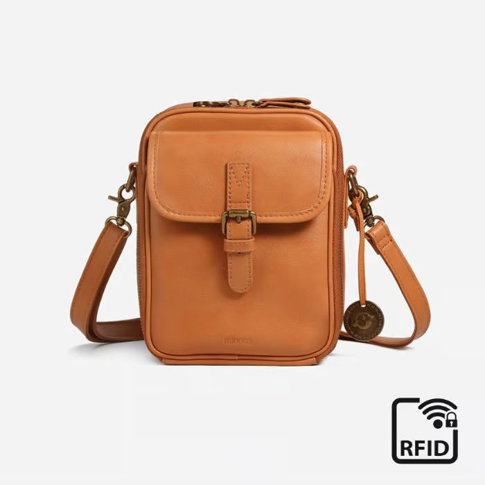 Vintage Double Layer Large Capacity Messenger Bag