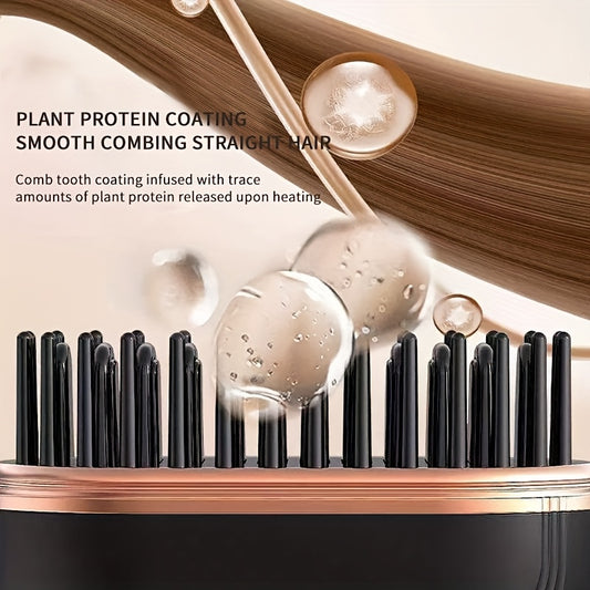 Mini Portable Steam Hair Straightener Brush