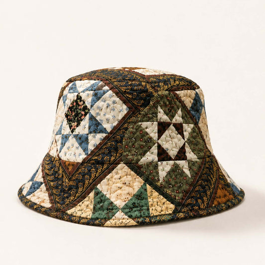 Moody Cottagecore Quilted Bucket Hat