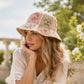 Vintage Rose Floral Quilted Bucket Hat