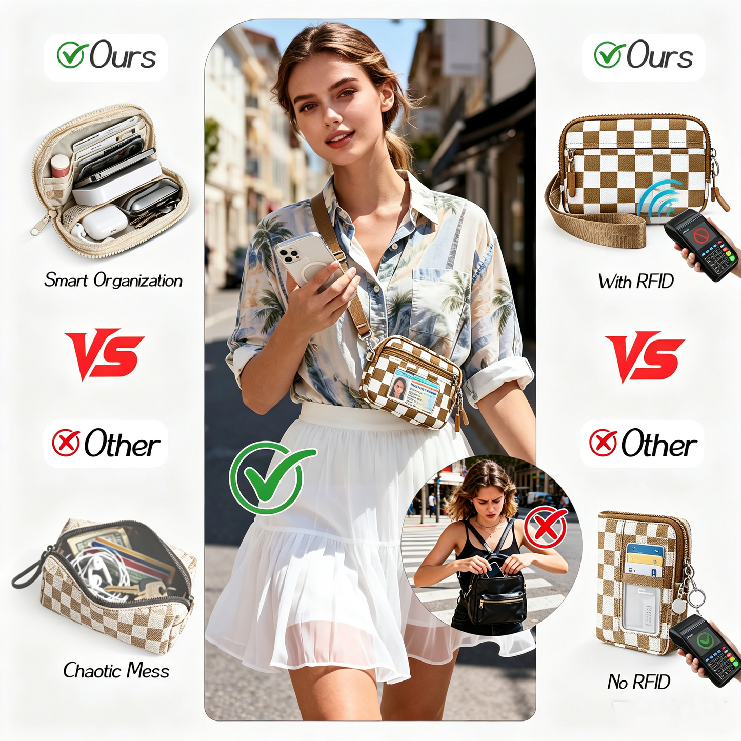 Crossbody Phone Lanyard Bag