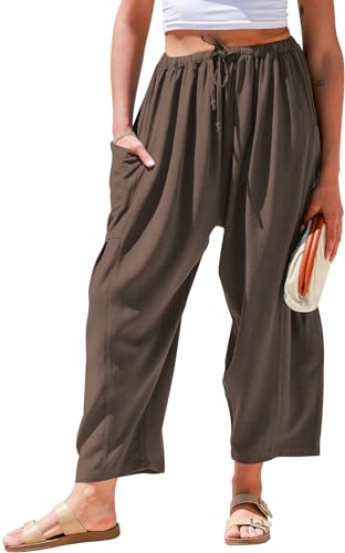 Breezyflow Linen Wide Leg Cargo Pants