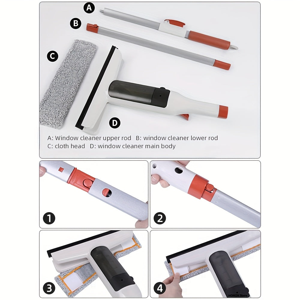 3-in-1 Spray Wash Glass Cleaning Kit