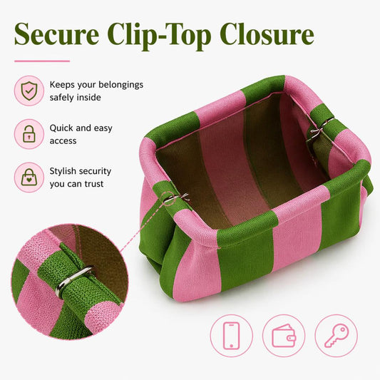 Women‘s Striped Diamond Dot Cloud Handbag