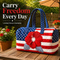 🔥Floral American Flag Travel Duffel