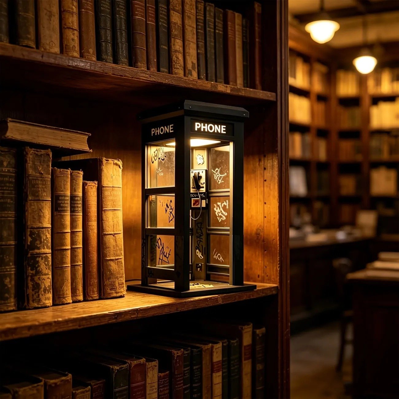 Vintage Phone Booth Ambient Lamp