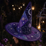 Dark Academia CosmicHandcrafted Quilted Witch Hat