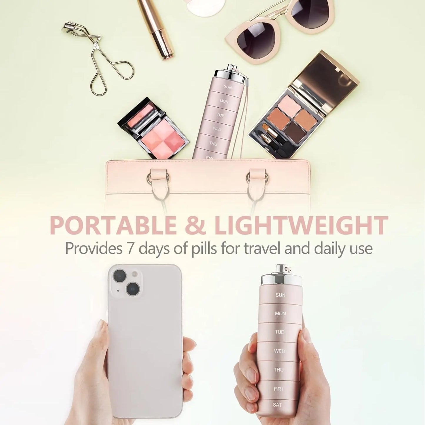 Metal Travel Large Weekly Pill Organizer