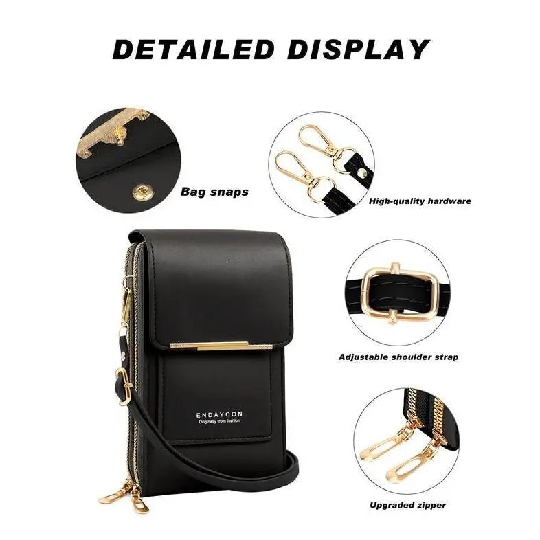 Women's Leather Cell Phone Bag