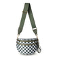 Plus Size Checkered Nylon Crossbody Bum Bag