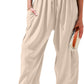 Breezyflow Linen Wide Leg Cargo Pants
