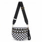 Plus Size Checkered Nylon Crossbody Bum Bag