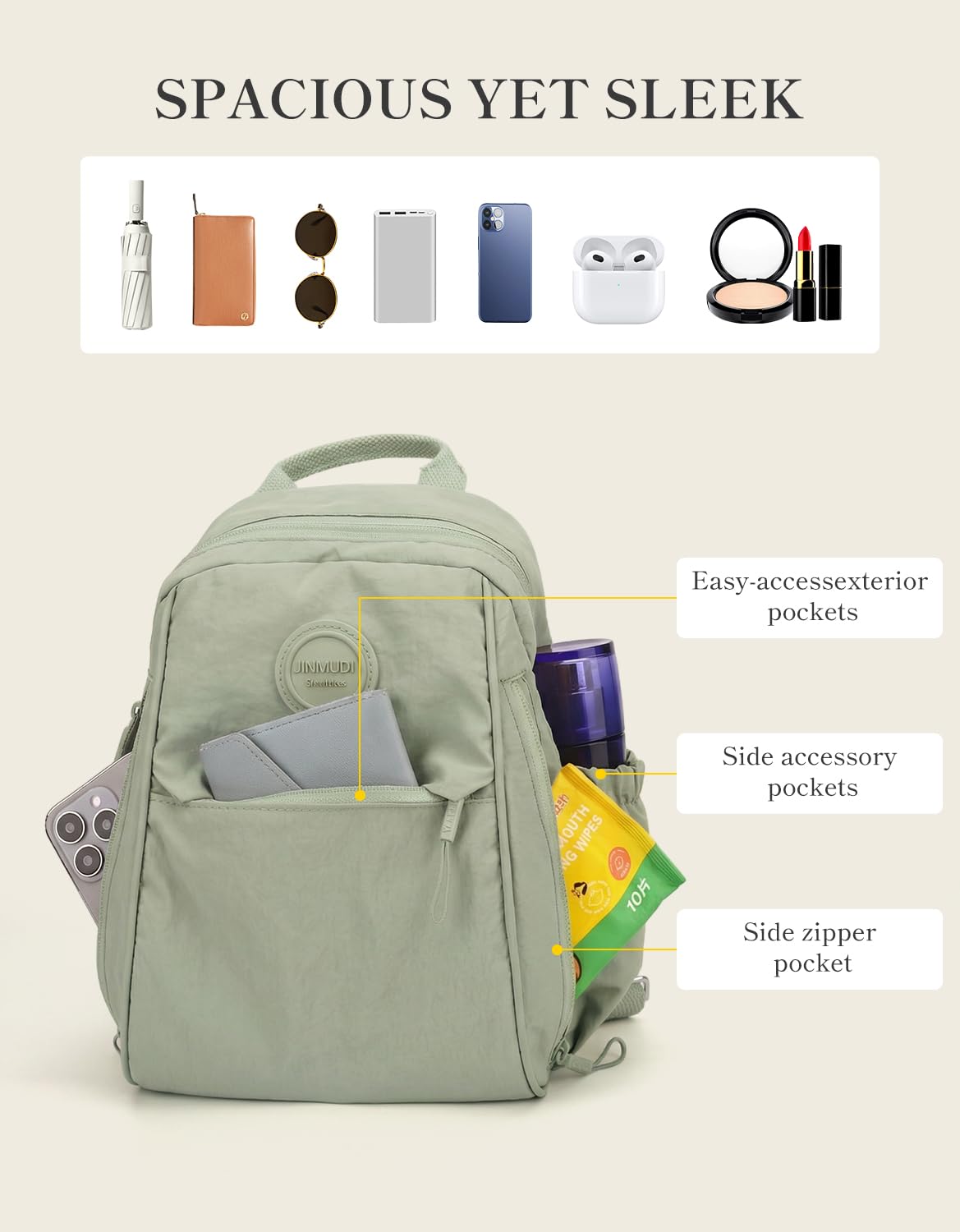 Mini Lightweight Nylon Women Backpacks