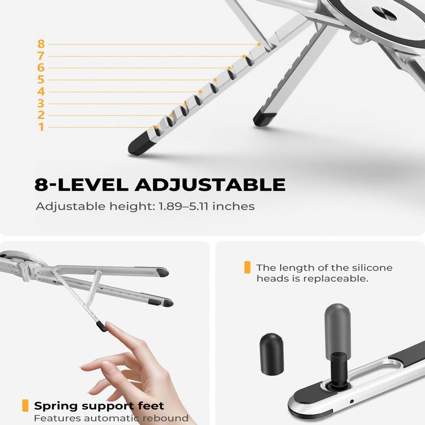 3 in 1 Magnetic Lightweight Foldable Laptop Stand