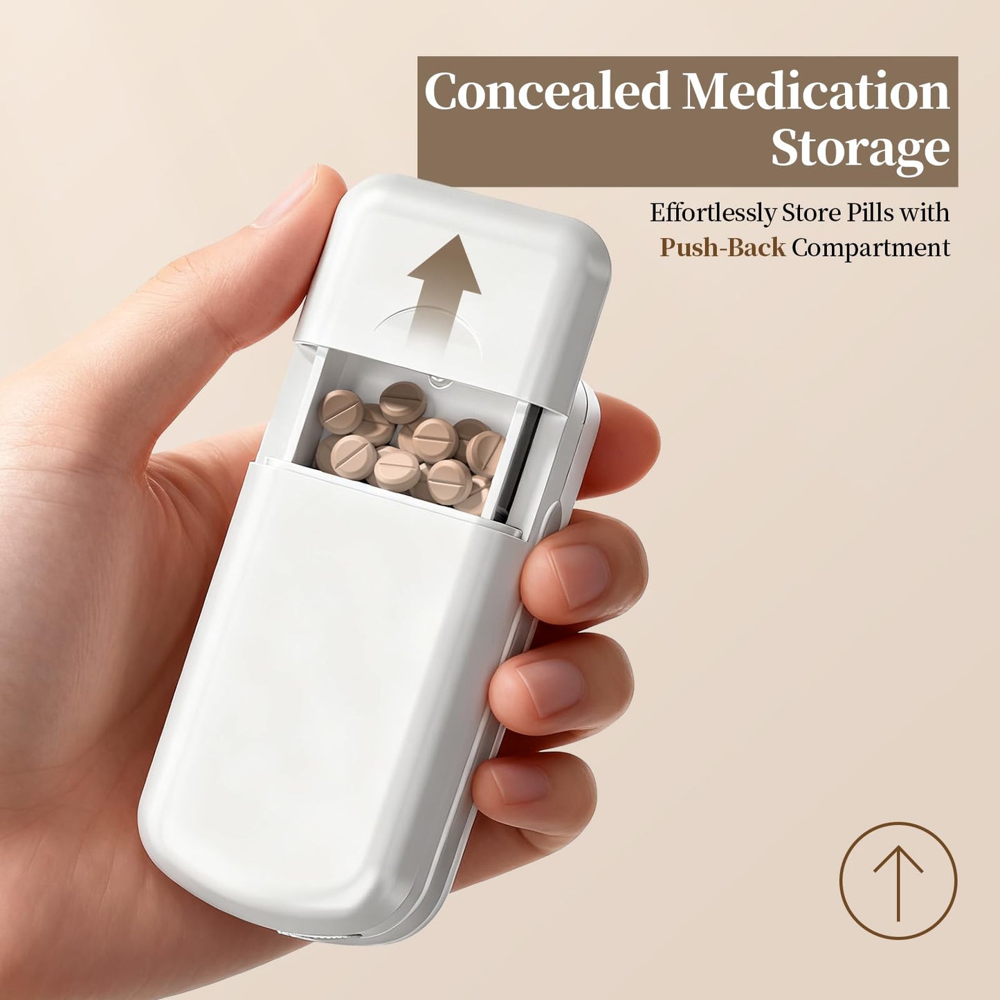 Portable Pill Box With Cutter