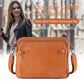 Three Layer Leather Crossbody Shoulder